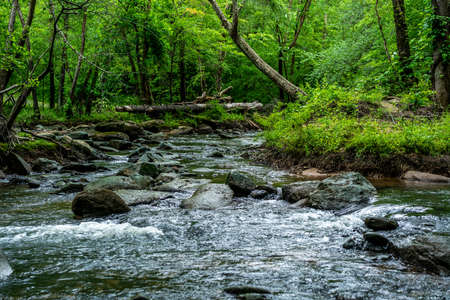 The fabulous Broad River that runs through Lake lure and Chimney Rock North Carloina.の写真素材
