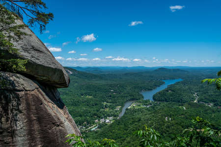Much of the beauty you will see from hiking your way up to the top of Chimney rock and beyond it.の写真素材