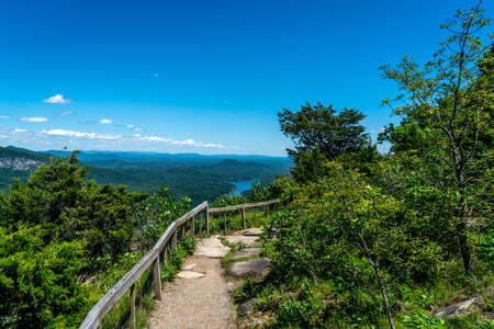 Much of the beauty you will see from hiking your way up to the top of Chimney rock and beyond it.の写真素材