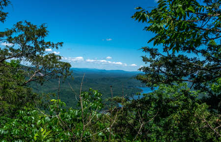 Much of the beauty you will see from hiking your way up to the top of Chimney rock and beyond it.の写真素材