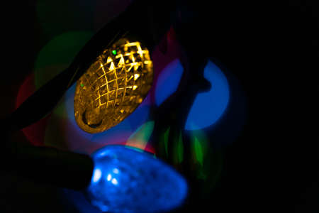 There`s nothing like the spectacular colors of Christmas lights.の写真素材
