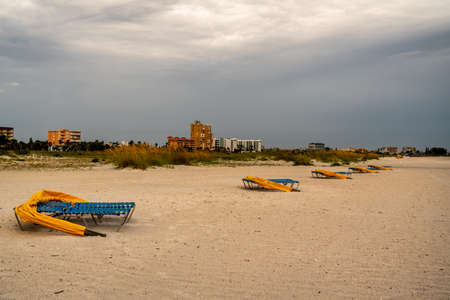 The wonderful smooth sand of Treasure Island beach Florida.の写真素材