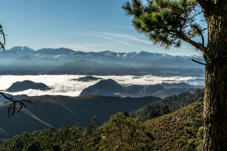 This is a portion of the Pico's De Europa in the province of Asturias in Northern Spain.の写真素材