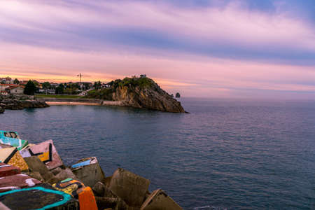 The city of Llanes in the northern province of Asturias Spain is very beautiful and interesting to explore.の写真素材