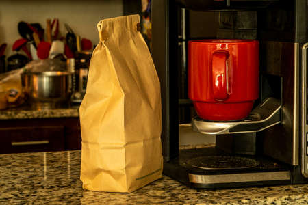 Nothing like your morning cup of coffee.の写真素材