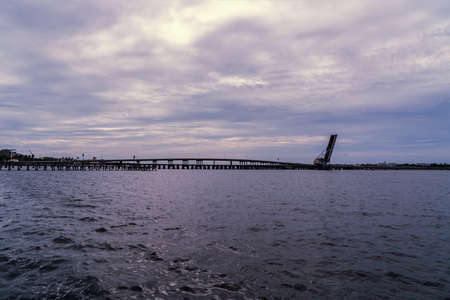 The train tracks along the Riverwalk in Bradenton Florida.