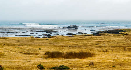 Some of the coastline of Northern California around Big Sur.の写真素材