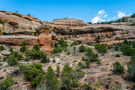 Some of the magnificent rock formations you will see if you go to Colorado's National Monument Park.の写真素材