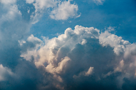 Stratocumulus clouds in sunset time on Bangkok, Thailand.の写真素材