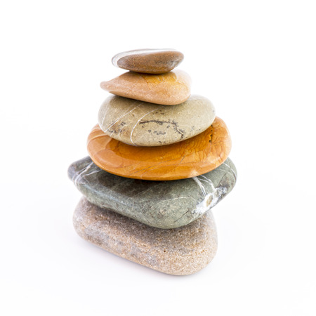 Stones isolated on white backgroundの写真素材