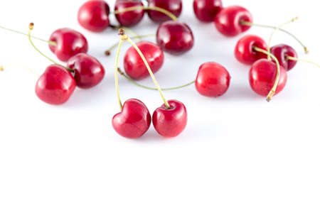 Cherries on white background, Italy