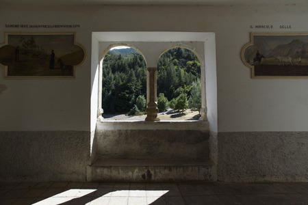 San Domenico Hermitage, San Domenico Lake, L'Aquila, Abruzzo, Italyのeditorial素材