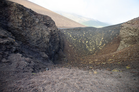 Etna Volcano view, Shelter Sapienza, Sicily, Italyの写真素材