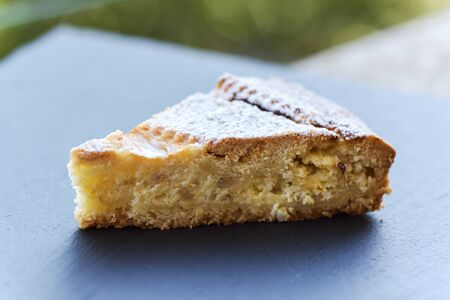 Neapolitan Pastiera (Easter cake), close-upの写真素材