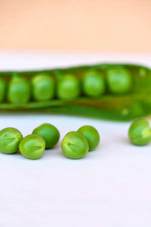 Green Peas fresh vegetable isolated on white background