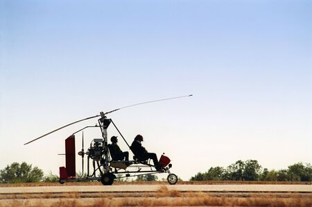 Gyrocopter silhouetteの写真素材