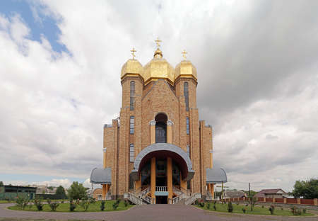 Orthodox church union of East and West in Podvolochisk, Ukraineの写真素材