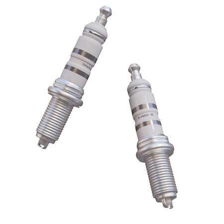 Spark plug isolated on white background. 3d rendering.