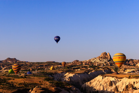 Cappadocia stands out for its unique landscapes in the world full of caves and caves, characterized by pyramids of the earth of volcanic origin, called fairy chimneysのeditorial素材