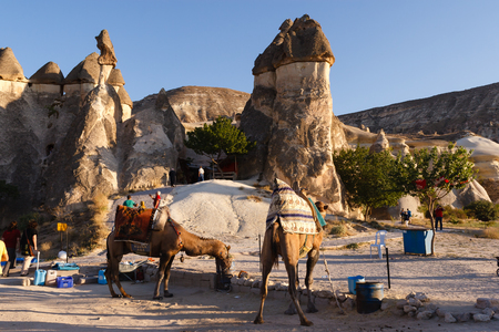Cappadocia stands out for its unique landscapes in the world full of caves and caves, characterized by pyramids of the earth of volcanic origin, called fairy chimneysのeditorial素材