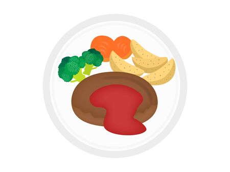 Hamburger steakのイラスト素材