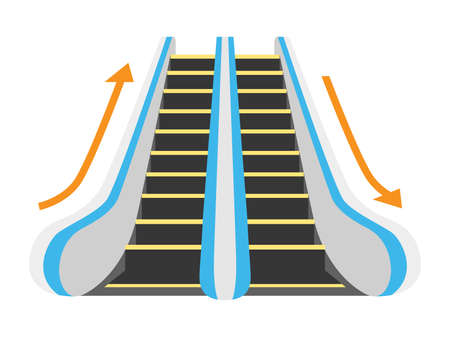 Illustration of escalator.のイラスト素材