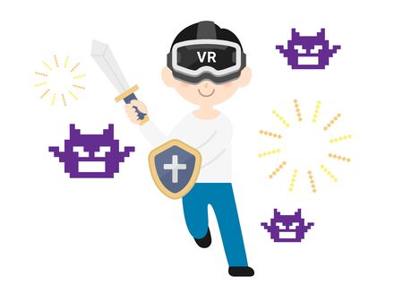 VR gameのイラスト素材