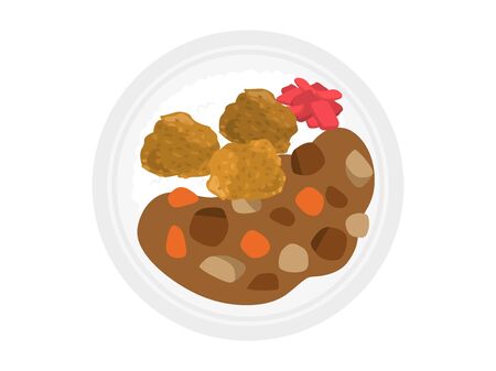 Curry and riceのイラスト素材