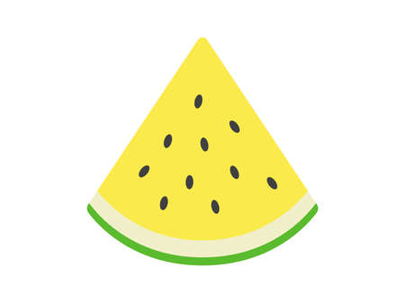 Illustration of a yellow watermelon.のイラスト素材