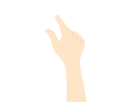 Gesture illustration of the right hand.のイラスト素材