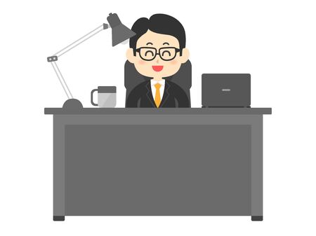 Desk workのイラスト素材