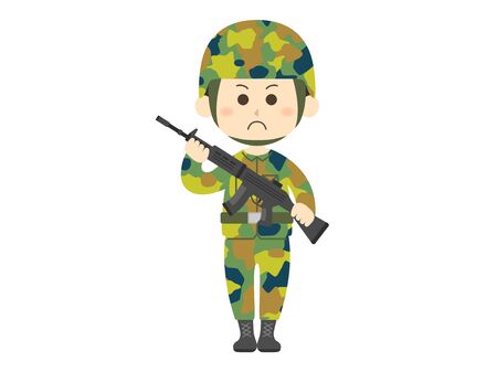 Illustration of a male SDF member.のイラスト素材
