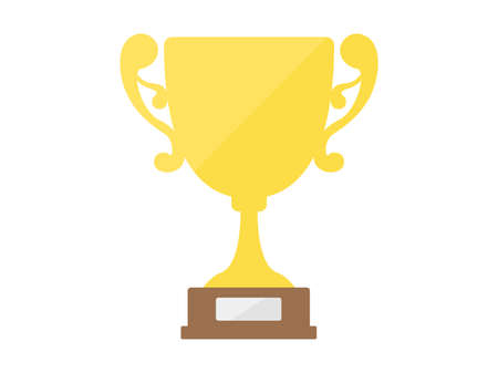 Illustration of a golden trophy.のイラスト素材