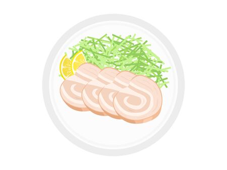 Roasted pork filletのイラスト素材