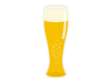 Illustration of beer in a glassのイラスト素材