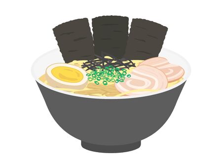 Illustration of pork bone ramenのイラスト素材