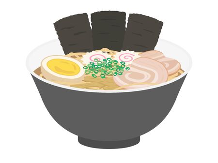 Illustration of soy sauce ramenのイラスト素材