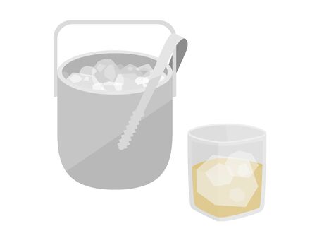 Whiskey and Ice Pale Illustrationsのイラスト素材