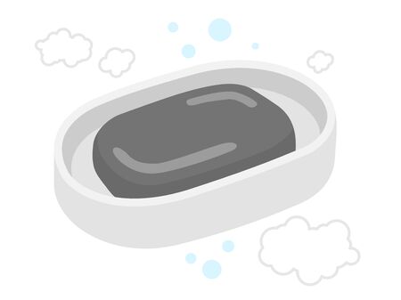 Charcoal Soap Illustrationのイラスト素材