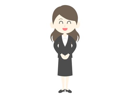 Illustration of a smiling business woman.のイラスト素材