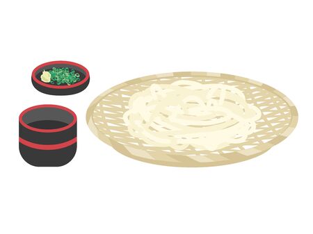 Illustration of udon noodles.のイラスト素材