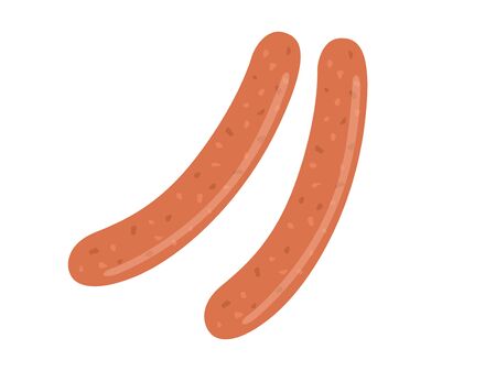 Illustration of sausage.のイラスト素材