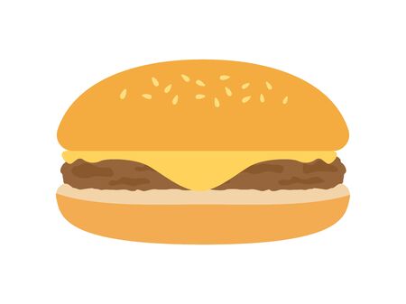 Illustration of cheese burger.のイラスト素材
