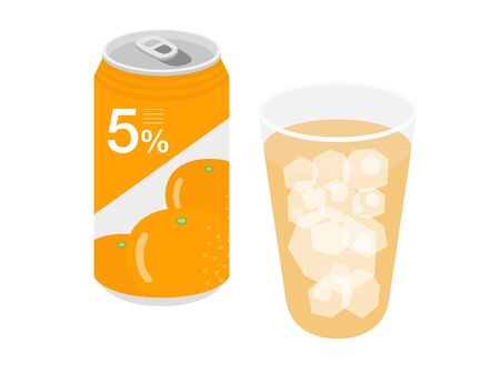Illustration of Orange Shochu High.のイラスト素材
