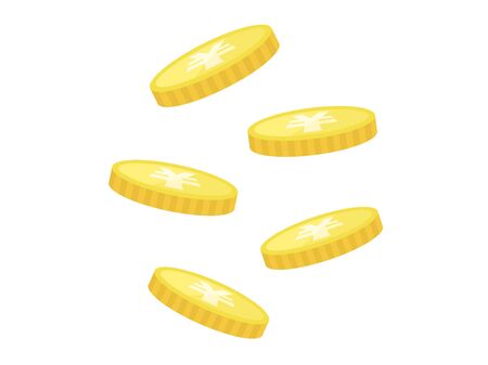 Illustration of Japanese yen coin.のイラスト素材