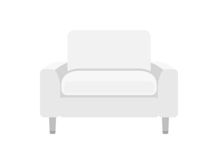 Illustration of a white sofa.のイラスト素材