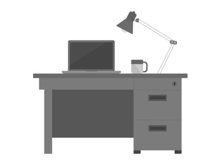 Illustration of work desk.のイラスト素材