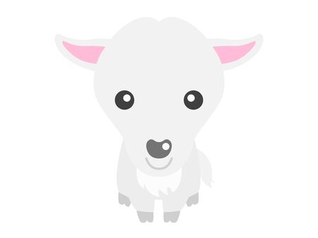 White goat illustration.のイラスト素材