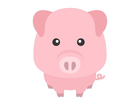 Illustration of the character of the pig.のイラスト素材