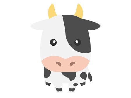 Illustration of the cow's character.のイラスト素材